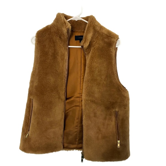 J. Crew Jackets & Blazers - J. Crew Golden Hickory Plush Fleece Excursion Vest Size 8 | Lightweight Warm